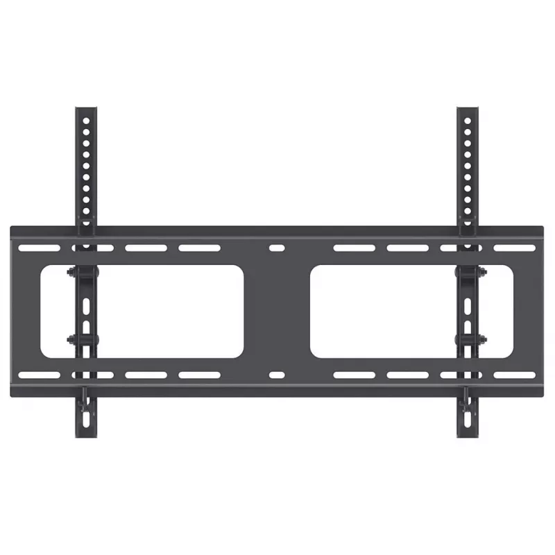 Manhattan sienas stiprinājums televizoriem un monitoriem (ar slīpumu), 37–65 collu ekrāniem, VESA 200x200–600x400 mm, līdz 80 kg, melns