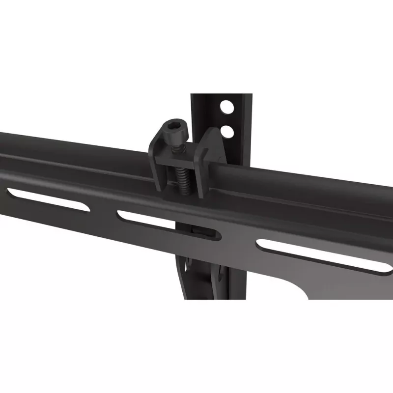 Manhattan sienas stiprinājums televizoriem un monitoriem (ar slīpumu), 37–65 collu ekrāniem, VESA 200x200–600x400 mm, līdz 80 kg, melns