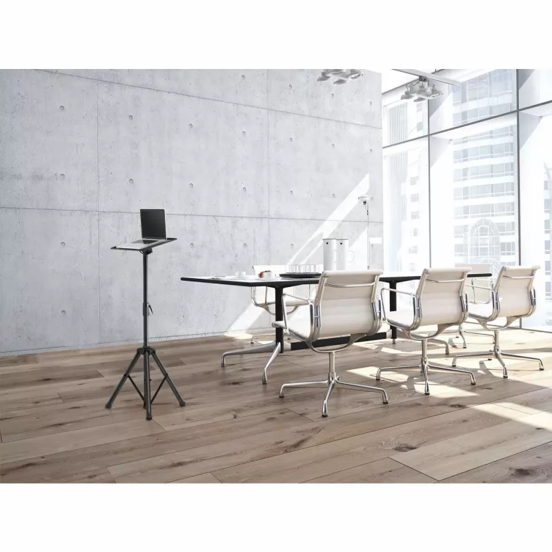 Manhattan Tripod Grīdas Statīvs TV/Monitoram/Projektoram/Portatīvajam Datoram, 13 inch–32 inch, VESA 75x75 un 100x100 mm, līdz 15 kg, Melns