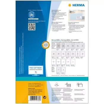 Pašlīmējošās printera etiķetes HERMA 10730 Baltas 9,91x3,38 cm 1280 gab.