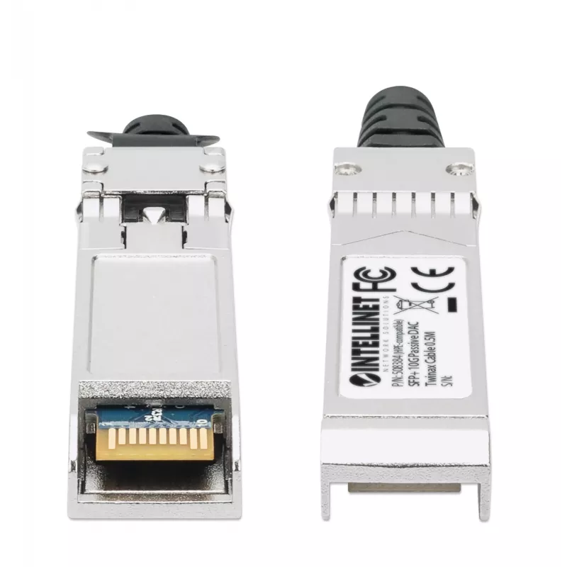 Intellinet 0,5 m 10G SFP+ pasīvais tiešā pieslēguma vara Twinax kabelis 30AWG HP 487649-B21 saderīgs