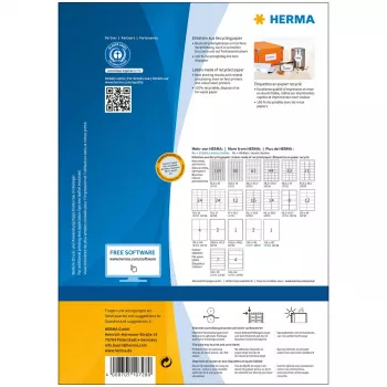 Pašlīmējošā printera etiķete HERMA 10728 Balta 7 cm x 3.6 cm