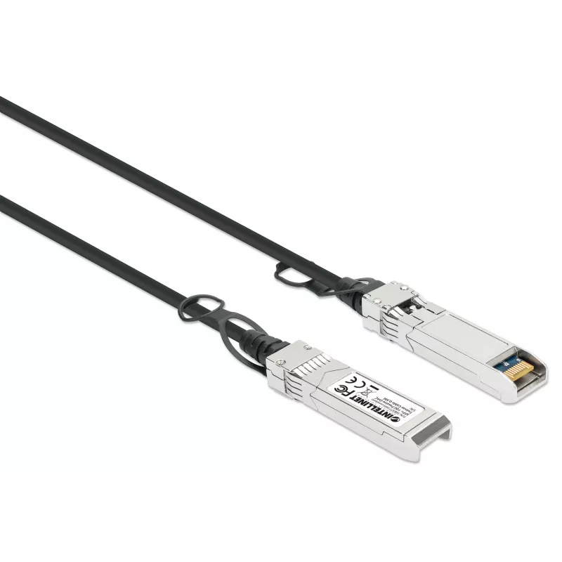Intellinet 0,5m 10G SFP+ Pasīvais Tiešā Pievienojuma Vara Twinax Kabelis 30AWG MSA SFP-H10GB-CU50CM saderīgs