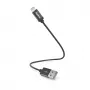 Hama lādēšanas kabelis, USB-A - Lightning, 0,2 m, neilons, melns