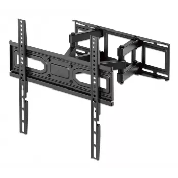 Manhattan pilnas kustības sienas stiprinājums TV un monitoriem, 32 inch–55 inch, VESA 100x100–400x400, melns