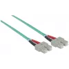Intellinet Fiber Optic Patch Cable, OM3, SC/SC, 2m, Aqua, Duplex, Multimode, 50/125 µm, LSZH