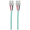 Intellinet Fiber Optic Patch Cable, OM3, SC/SC, 2m, Aqua, Duplex, Multimode, 50/125 µm, LSZH