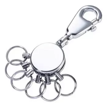 Atslēgu gredzens TROIKA PATENT Sudraba misiņš 25mm platums 90mm dziļums
