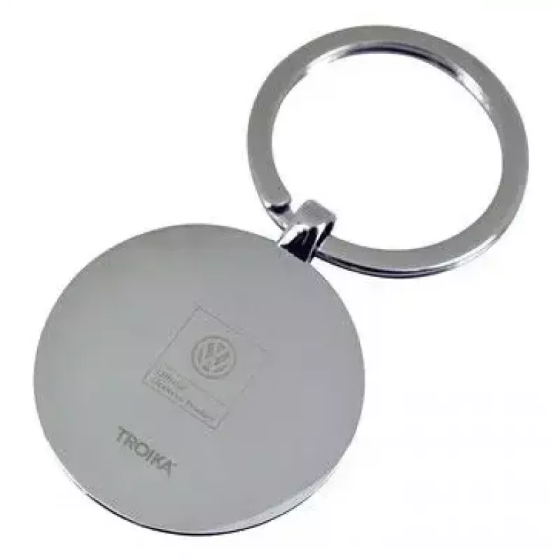 Atslēgu gredzens TROIKA VW VOLKSWAGEN KEYRING Melns Sudrabs Metāls 37x74x7mm