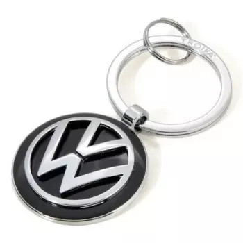 Atslēgu gredzens TROIKA VW VOLKSWAGEN KEYRING Melns Sudrabs Metāls 37x74x7mm