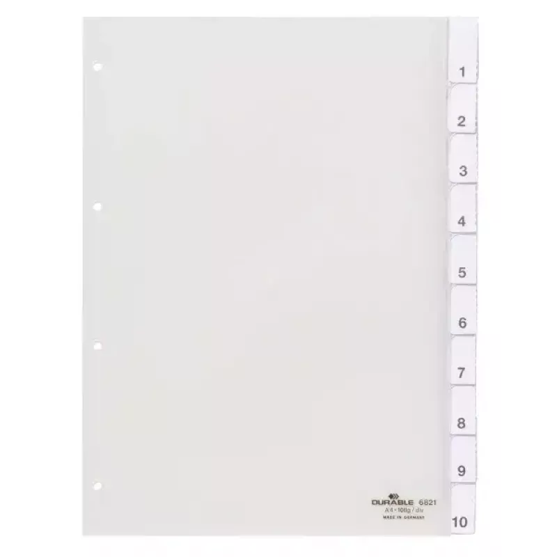 Ciparu tabulācijas indekss Durable 6821-19