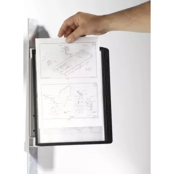 Dokumentu displeja karuselis portreta A4 Durable Vario magnet wall 5