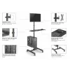 Multividas ratiņi Equip 17 inch–32 inch viena monitora mobilā darbstacija