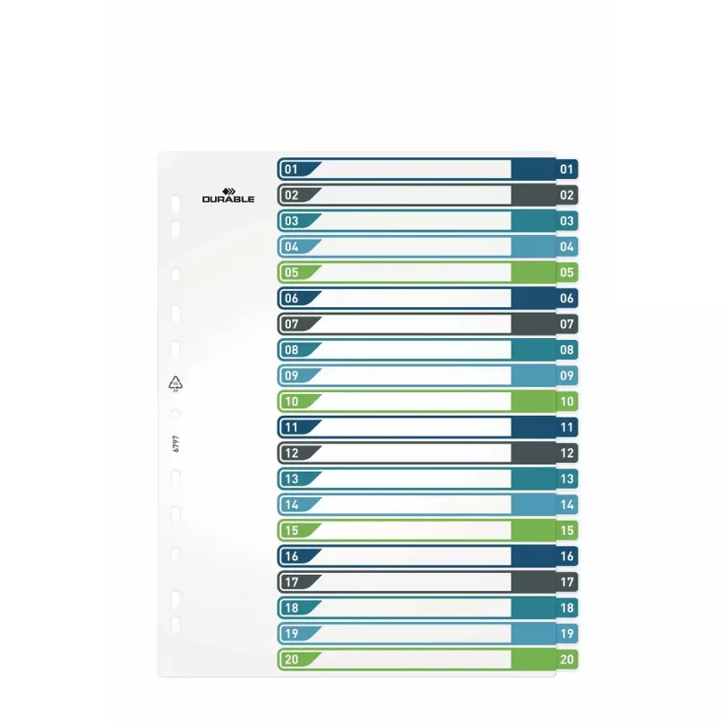 Durable 679727 Tukšās cilnes indekss Daudzkrāsains Polipropilēns 245x305 mm