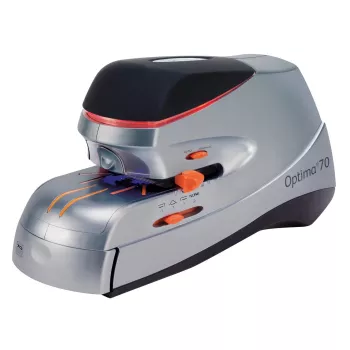 Rexel Optima 70 elektriskais skavotājs, 70 lapām, melns/sudrabs
