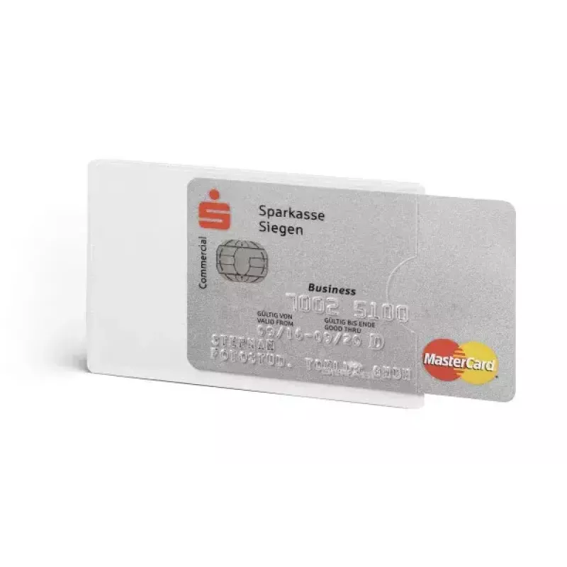 Durable 890319 Biznesa kartīšu turētājs caurspīdīgs ar RFID aizsardzību