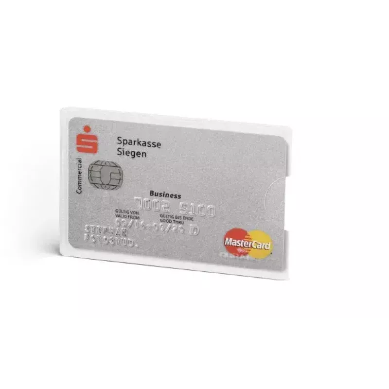 Durable 890319 Biznesa kartīšu turētājs caurspīdīgs ar RFID aizsardzību