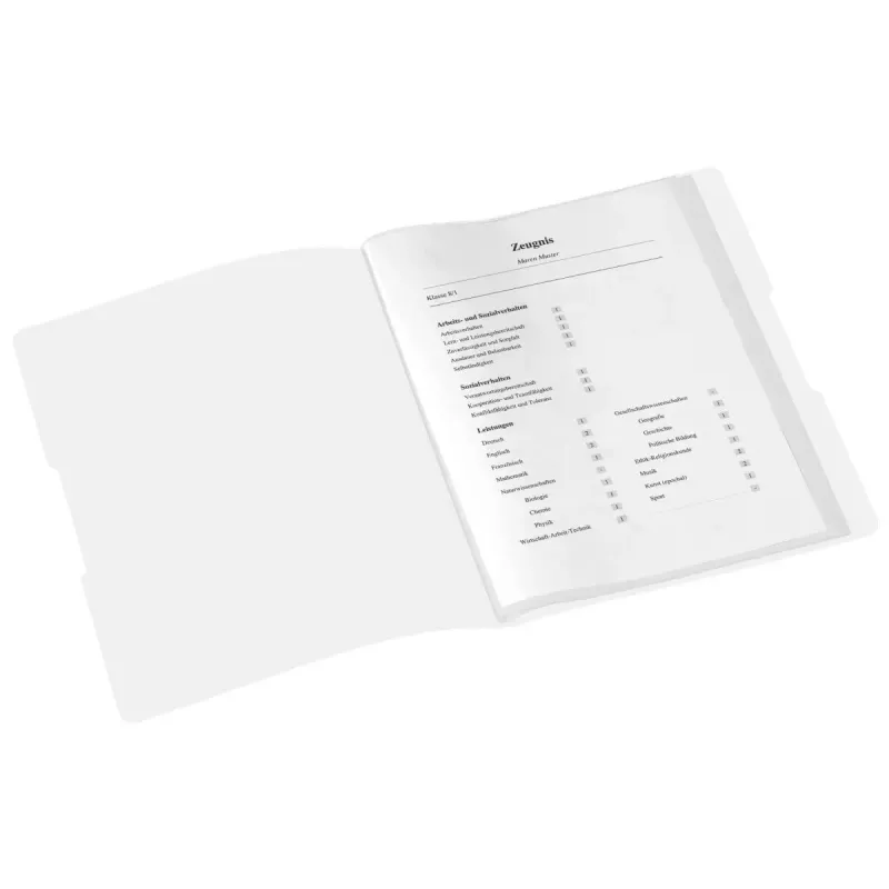 Herlitz Zeugnisse dokumentu mape A4, polipropilēns, balta