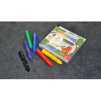 Crayon Malinos 301036 6 gab. Daudzkrāsains Melns Zils Zaļš Sarkans Violet Dzeltens