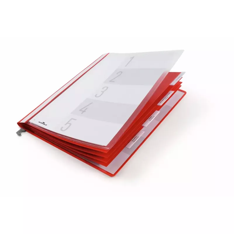 Mapes vāks Durable 255503 caurspīdīgs sarkans 5 gab.