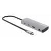 Manhattan USB-C Dokstacija ar Karšu Lasītāju, 7 Porti: Ethernet, HDMI, USB-A (x3) un USB-C (x2), ar 100 W Power Delivery