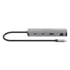 Manhattan USB-C Dokstacija ar Karšu Lasītāju, 7 Porti: Ethernet, HDMI, USB-A (x3) un USB-C (x2), ar 100 W Power Delivery