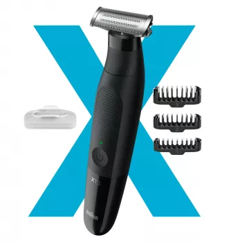 Braun XT3100 Black 3 - Sausā/slapjā skūšanās un apgriešanas rīks ar 3 uzgaļiem