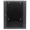 Intellinet 19 collu tīkla skapis - sienas montāža (divu sekciju šarnīra izvēršana), 15U, 550mm dziļš, melns, salikts, max 30kg, izvēršas, lai piekļūtu aizmugurei