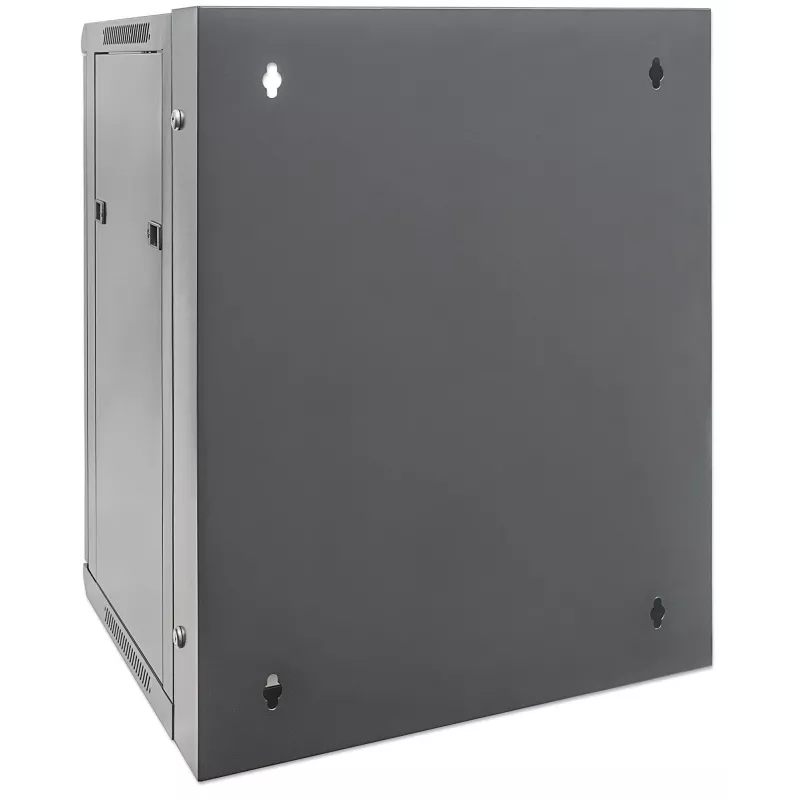 Intellinet 19 collu tīkla skapis - sienas montāža (divu sekciju šarnīra izvēršana), 15U, 550mm dziļš, melns, salikts, max 30kg, izvēršas, lai piekļūtu aizmugurei