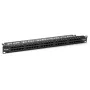 Equip 50-Portu Cat.3 RJ45 ISDN Sadales Panelis, Melns