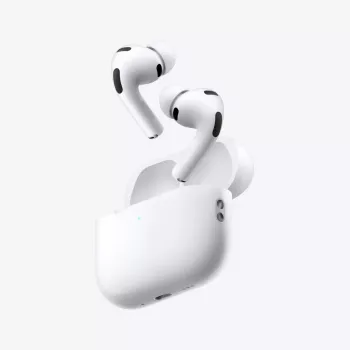 Austiņas Apple AirPods Pro (3. paaudze) — True Wireless, H2 mikroshēma, IP57, USB-C uzlādes futrālis, ANC, Caurspīdīguma režīms