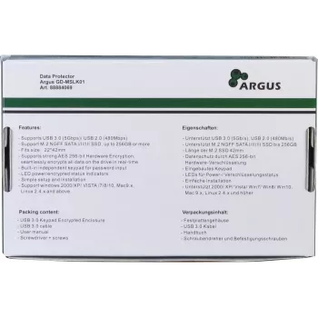 SSD korpuss Inter-Tech GD-MSLK01