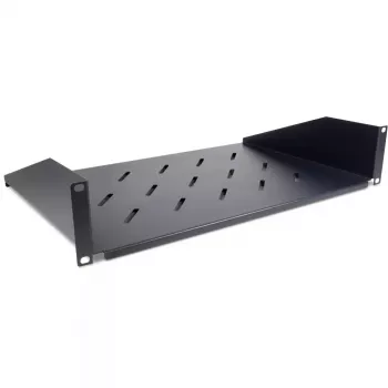 Rack plaukts Inter-Tech 88887344 19 inch 2U melns