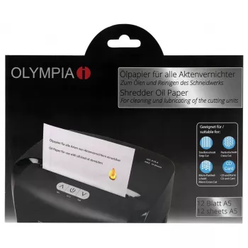 Eļļošanas eļļa Olympia 9130 papīra smalcinātājiem, 12 pudelīšu iepakojums