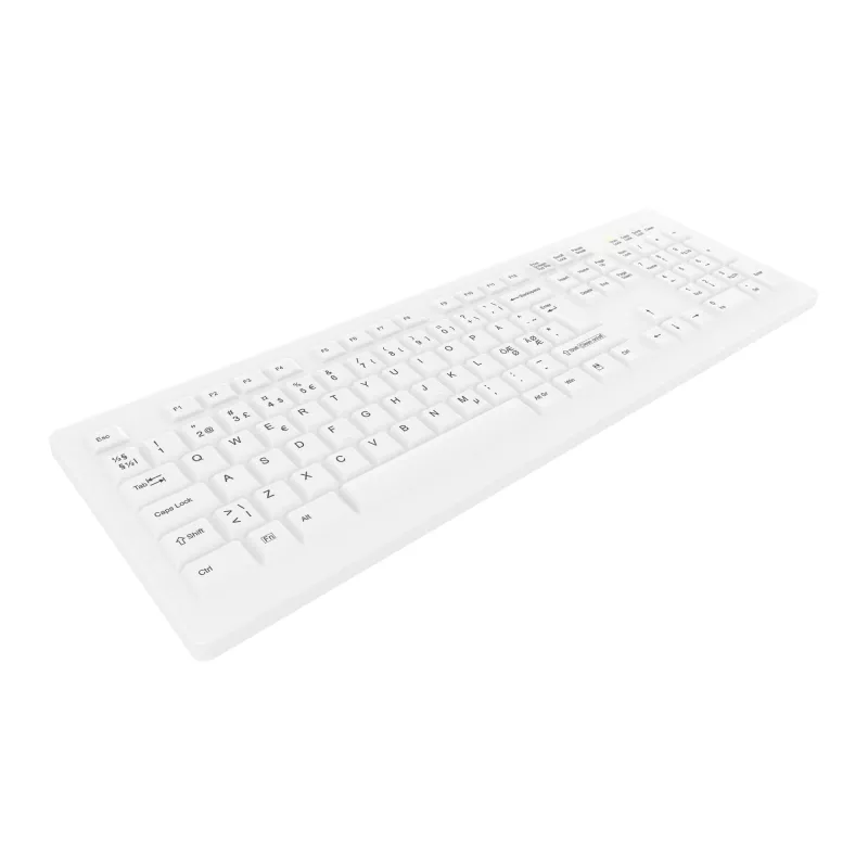 Contour Design Active Key Contour ClassicClean medicīniskā tastatūra ar noņemamu vāku, pilna izmēra, bezvadu, balta, PN C8100