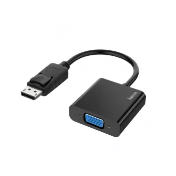 Hama 00200337 video kabeļa adapteris DisplayPort uz VGA (D-Sub) melns