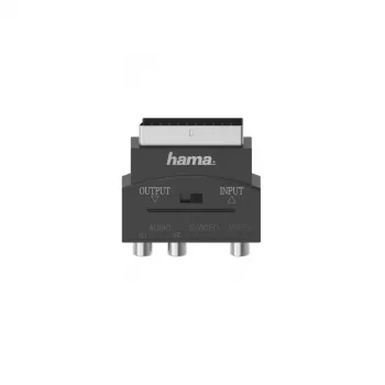 Hama 00205268 video kabeļa adapteris S-VHS 3 x RCA + SCART (21-pin) Melns