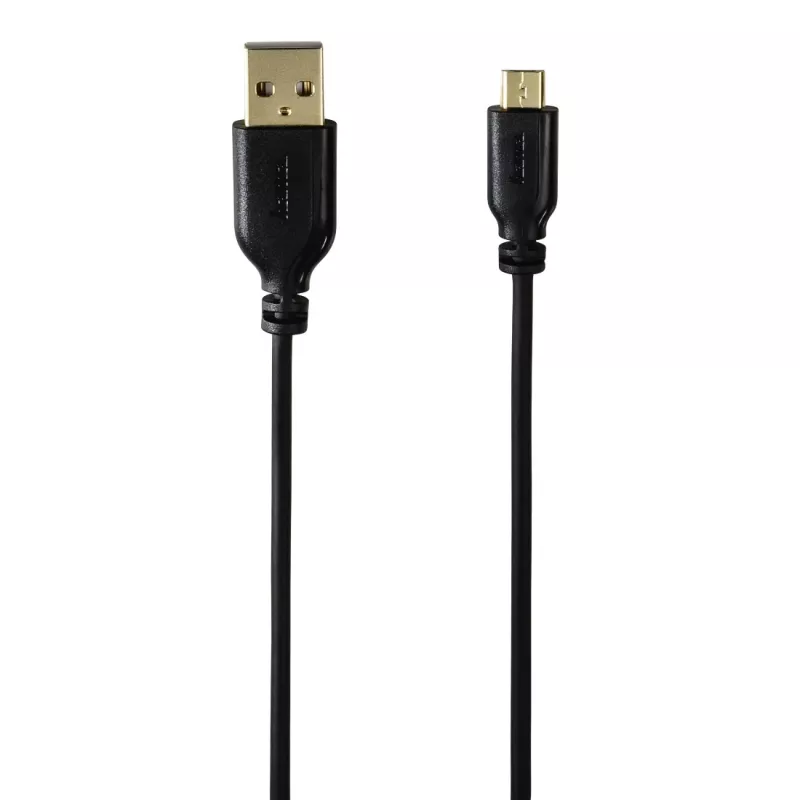 Hama 0,75m USB 2.0 A uz Micro-USB B kabelis, melns