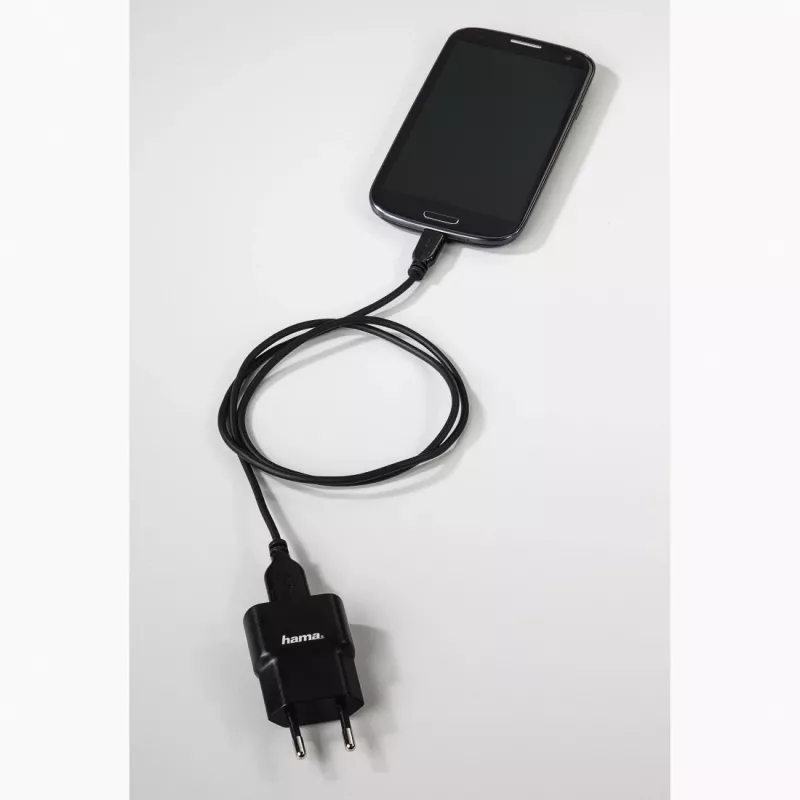 Hama 0,75m USB 2.0 A uz Micro-USB B kabelis, melns
