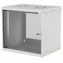 Intellinet 19 collu tīkla skapis - sienas stiprinājums (Basic), 9U, 560mm dziļš, pelēks, plakanpaketē, max 50kg, lietderīgais dziļums 500mm, stikla durvis, 19 collu statīvs, sienas stiprinājuma daļas (piem., skrūves un dībeļi) nav iekļautas