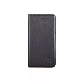 JT BERLIN BookCase Tegel Black ādas folio maciņš iPhone 15 15,5 cm