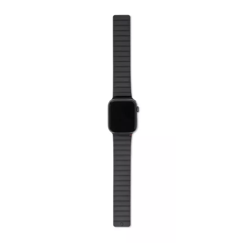 Decoded Silicone Magnetic Traction Strap Lite – Melna silikona siksniņa Apple pulkstenim