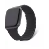 Decoded Silicone Magnetic Traction Strap Lite – Melna silikona siksniņa Apple pulkstenim