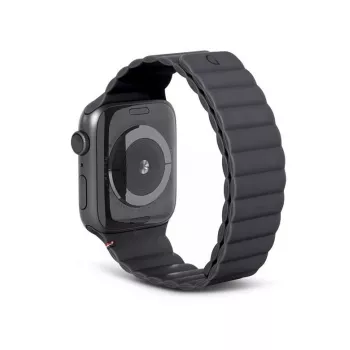 Decoded Silicone Magnetic Traction Strap Lite – Melna silikona siksniņa Apple pulkstenim