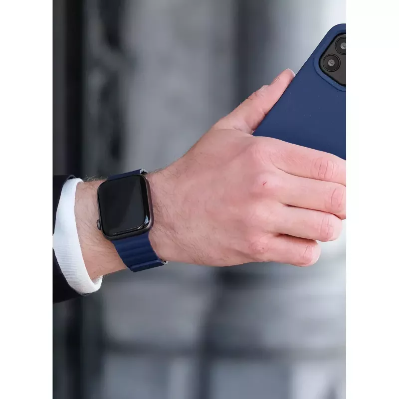 Decoded D21AWS44TS3SMNY Navy Silikona Magnētiska Siksniņa Apple Watch