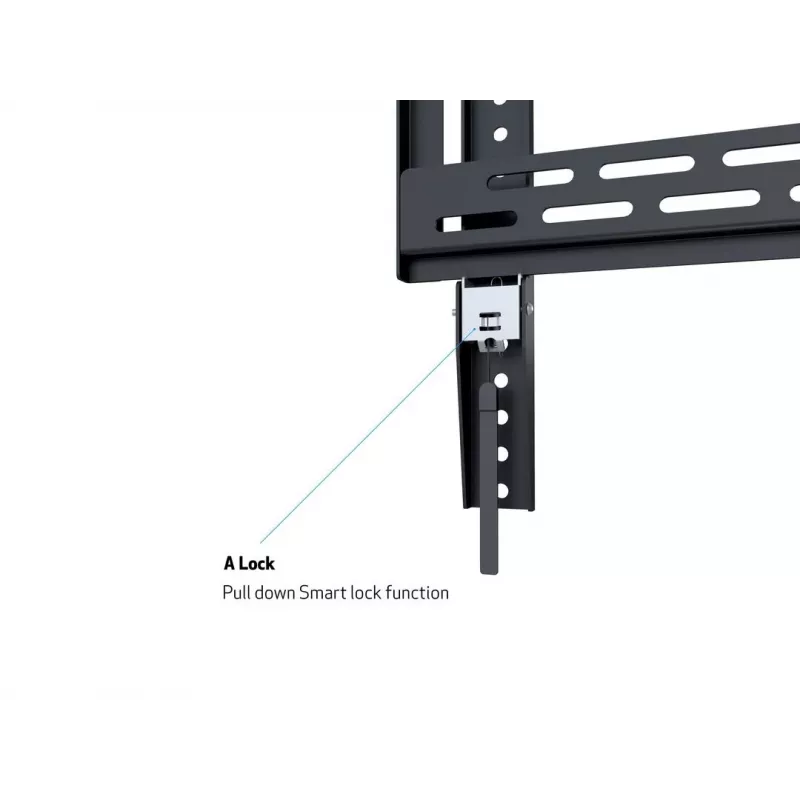 Sienas stiprinājums MULTIBRACKETS M Universal HD Portrait 60–100 collu ekrāniem, VESA 200x200–400x600, 100 kg, melns