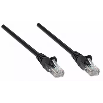 Intellinet tīkla pagarinātājkabelis, Cat5e, 10m, Melns, CCA, U/UTP, PVC, RJ45, Apzeltīti kontakti, Aizsargvāciņš, Mūža garantija