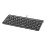 Manhattan Slim Wired USB Mini Keyboard, 12 multivides/funkciju taustiņi, iebūvēts 1.5 m USB-A kabelis, kompakts, zema profila formāts, PC un klēpjdatoram, melns