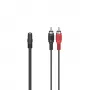 Hama 00205186 audio kabelis 0,1 m 2 x RCA 3,5 mm Melns, Sarkans
