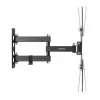 Manhattan pilnas kustības sienas stiprinājums TV un monitoriem, 32-55 collām, VESA 100x100-400x400mm, līdz 30kg, melns